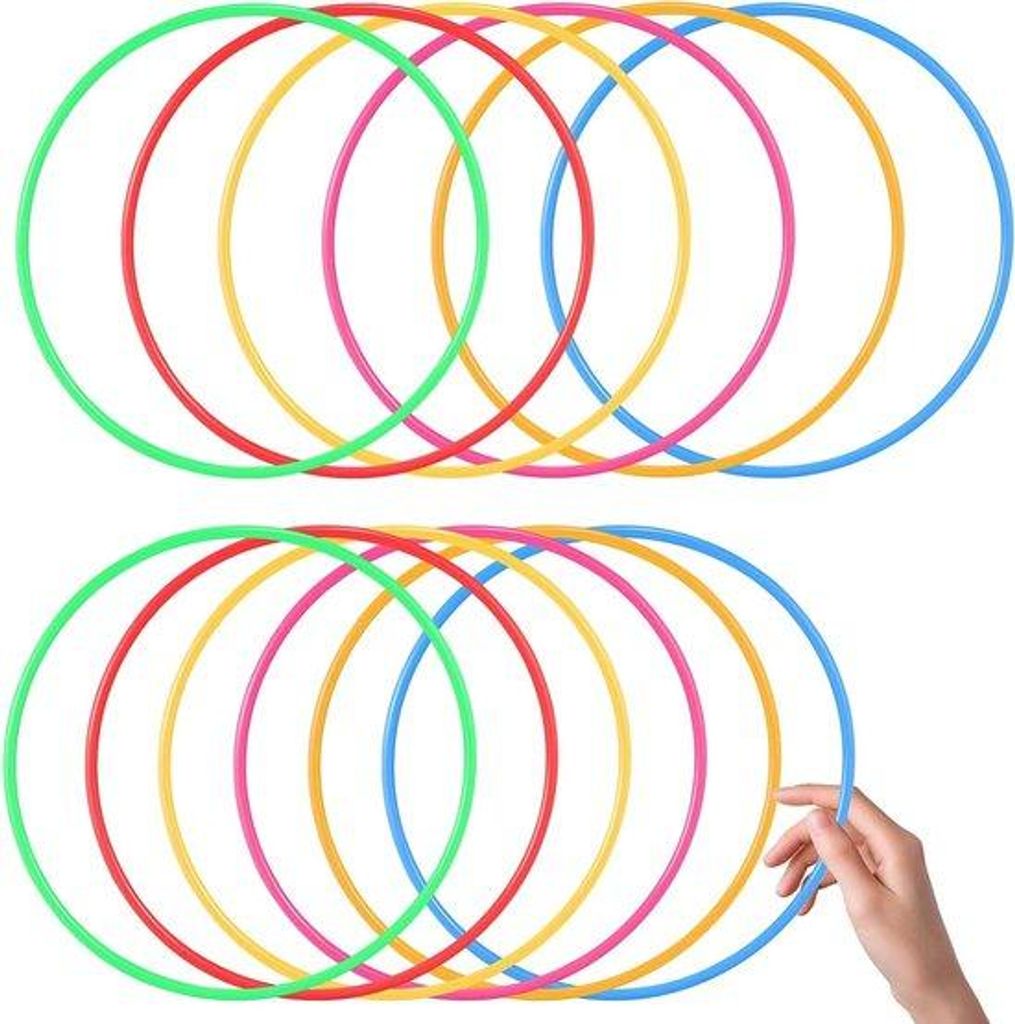 Plastikringen Set für Hindernisbahn - Ringe Set für Außen-Spiele und Bewegungsausdauer - Fest-Verjährung Spiele
