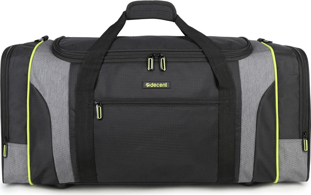 Flexplus Wochenendtasche Schwarz/Limettengrün 70X32X34 CM