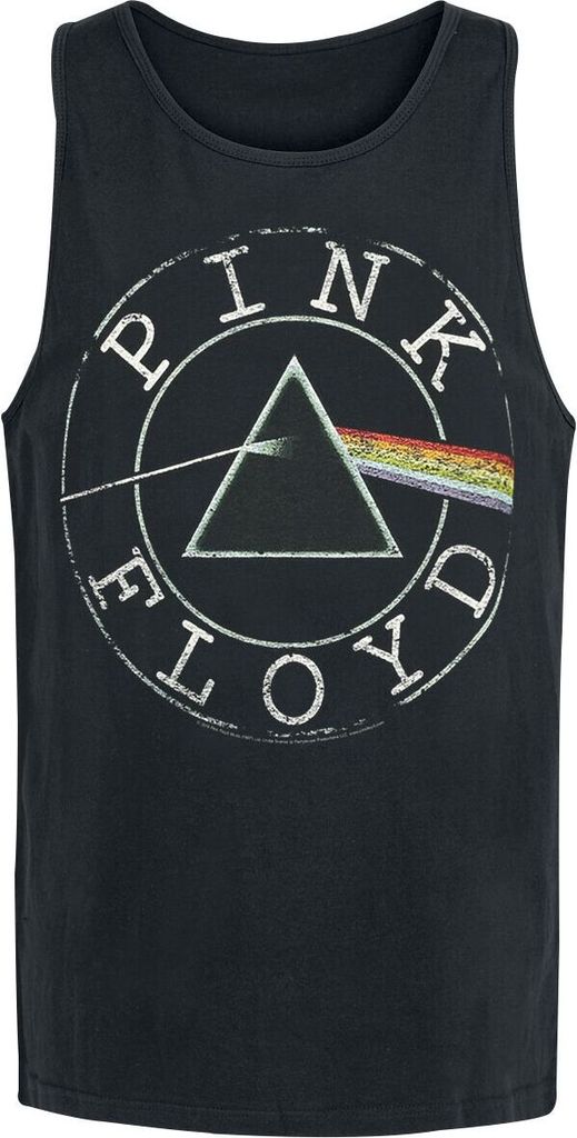 Pink Floyd Tank-Top Herren Logo Circle schwarz Band-Merch, Bands 100% Baumwolle M