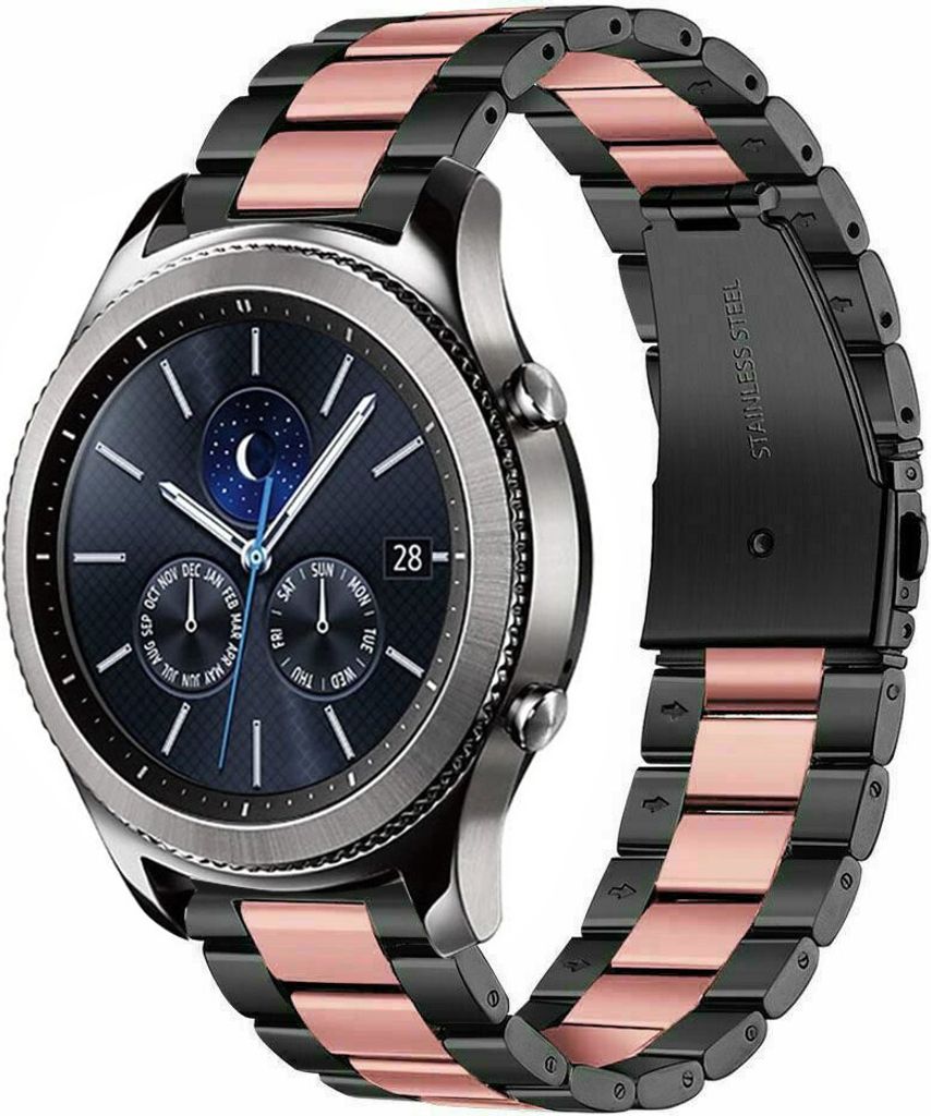 Strap-it Stahlarmband - Kompatibel mit Samsung Gear S3 Armband Ersatzarmband Edelstahl - Faltschließe - Hochwertiges Material - für Smartwatch 22...
