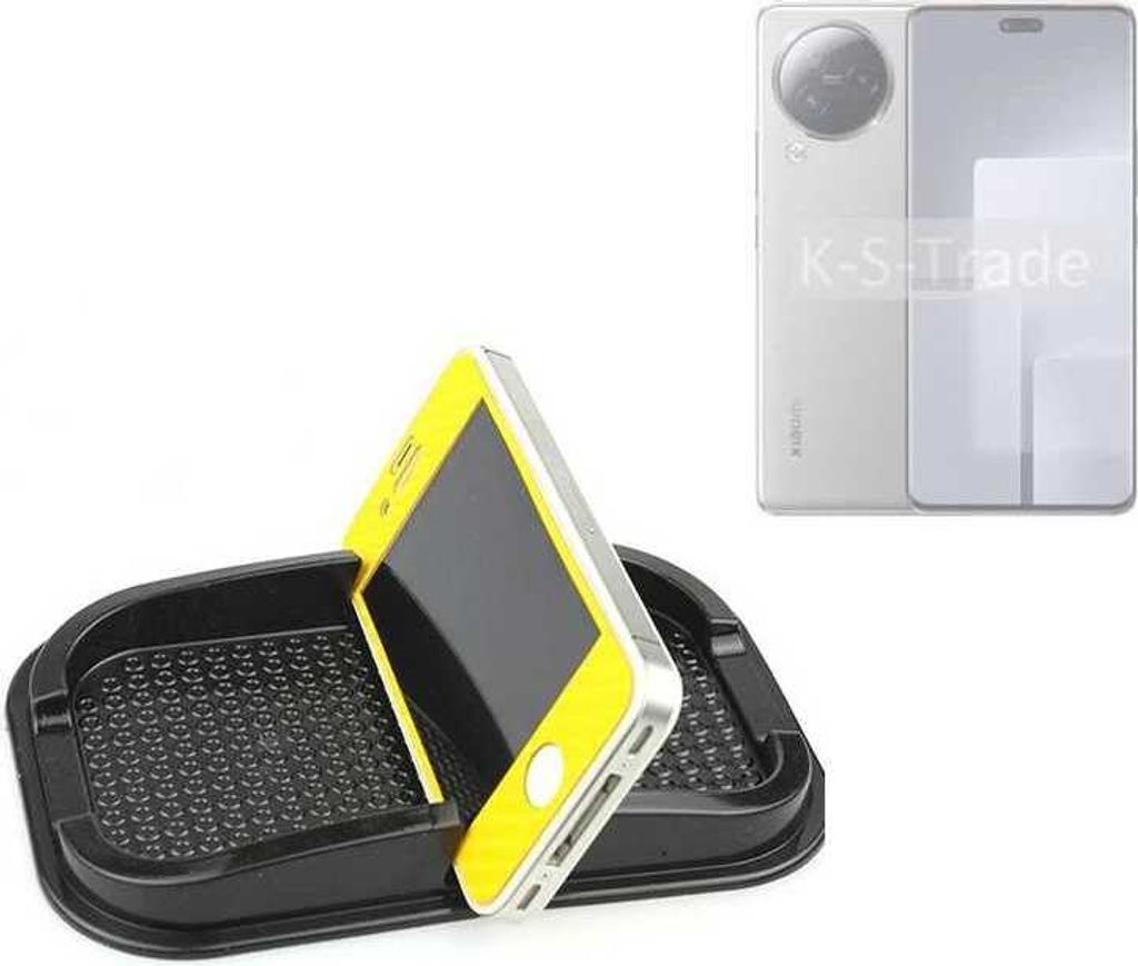 K-S-Trade Auto Anti Rutsch Matte Smartphone-Halter kompatibel mit Xiaomi Civi 3 Haft Pad Armaturenbrett Handy-Halterung Silikon