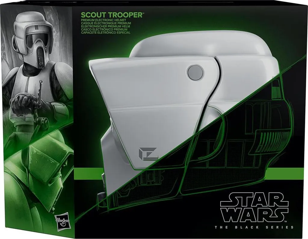 Casque Éclaireur Star Wars avec Distributeur Vocal et Visière Relevable