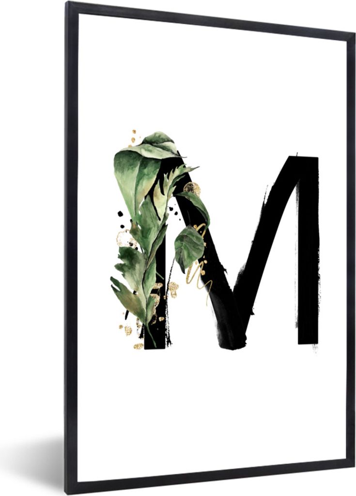 MuchoWow® MuchoWow® Gerahmtes Poster Blätter - Alphabet - Produktbild 