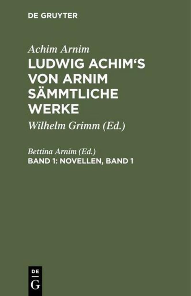 Novellen, Band 1