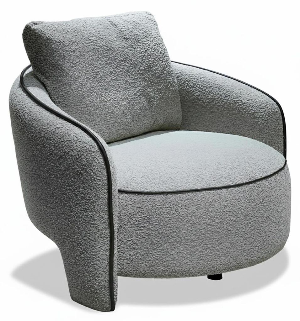 Elegantes Wohnzimmer-Set 3+1 Sitzer Weiß Braun Farbe Modernes Design