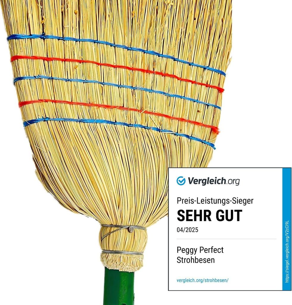 Hochwertiger Strohbesen, Reisstrohbesen 5-Naht mit Produktbild 