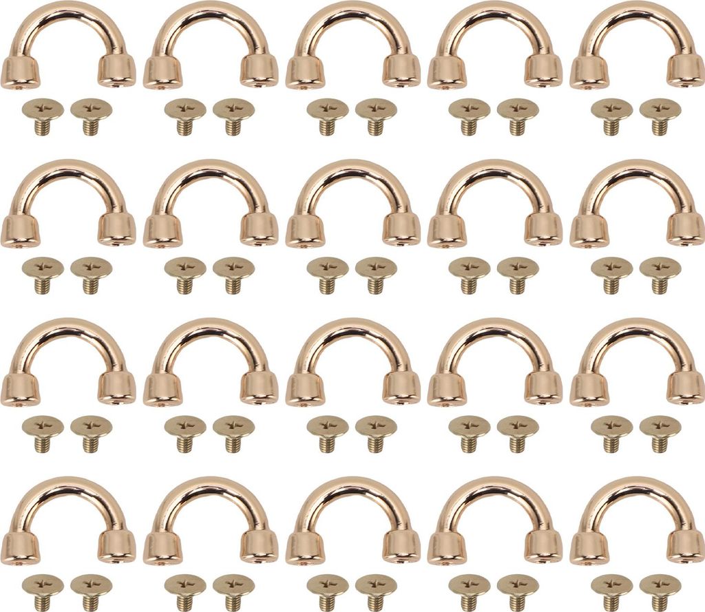 20 Set Bogen Bridge Schnalle Metall U Rings Stecker Häse