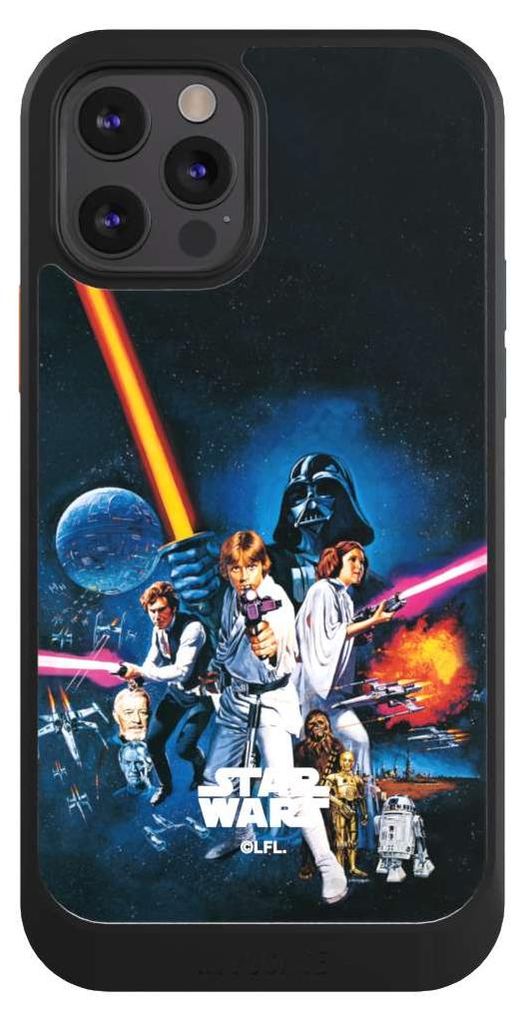NIVOCASE Hülle für Apple iPhone 12 Pro Handyhülle NIVOcore Case Schwarz Episode IV Fanartikel Star Wars