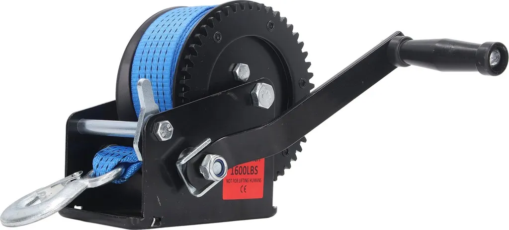 Treuil manuel anti-blocage 1600 lb avec sangle nylon pour atelier