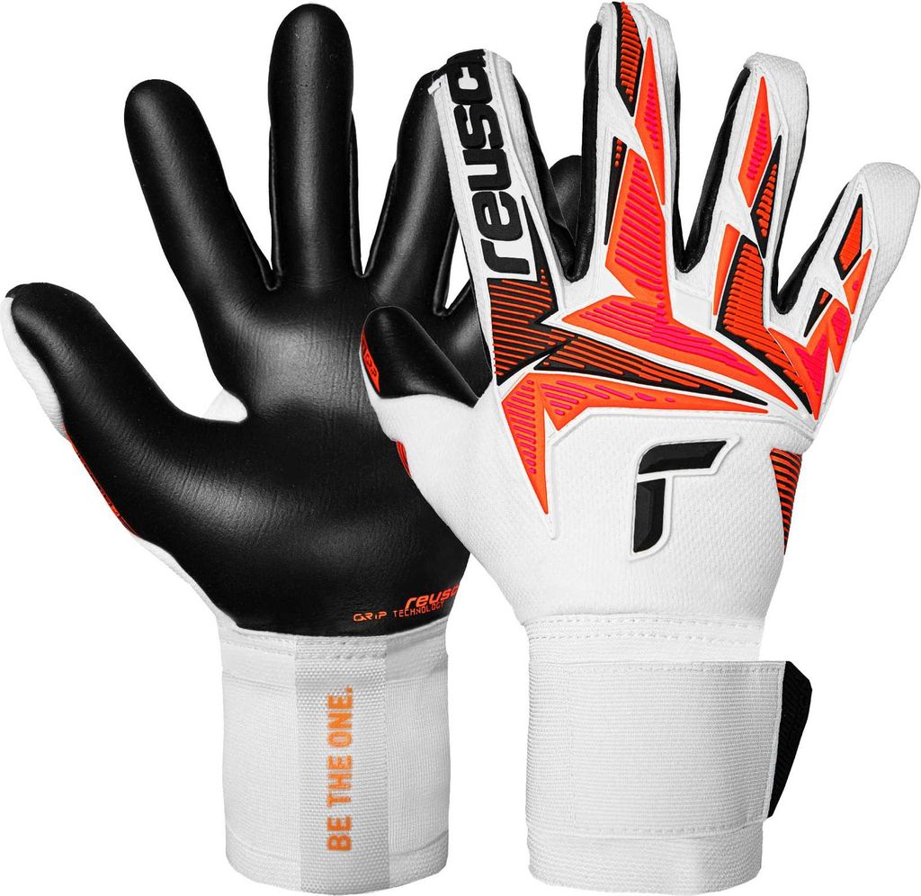 Reusch Torwarthandschuhe Attrakt Freegel Gold X mit Profi-Haftschaum für tollen Grip 1083 whit/shock orang/blck 10