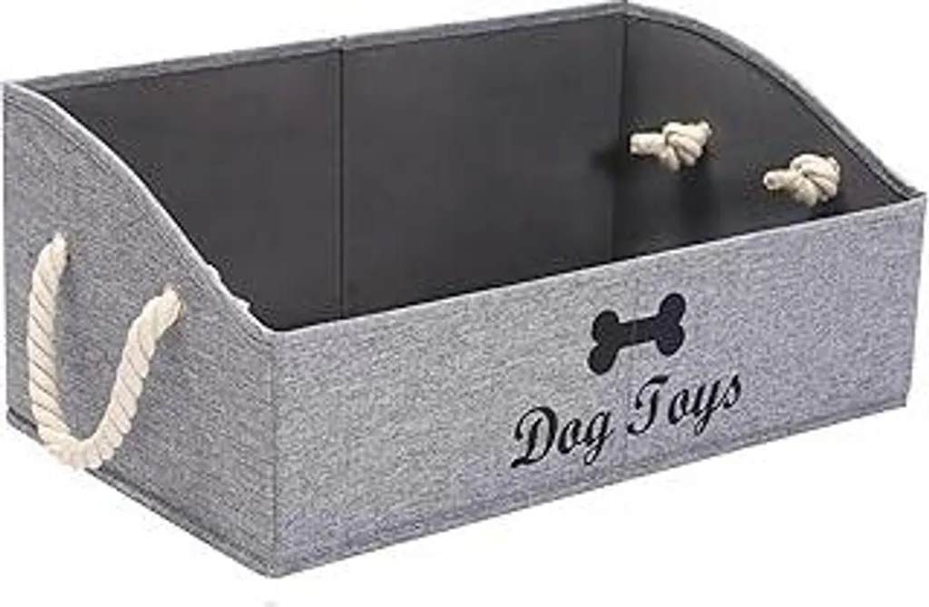 Cesto Giochi Cane MOREZI Grigio | Organizer Casa Pulita e Felice
