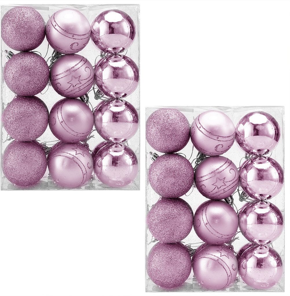 CASARIA Weihnachtskugeln 48tlg Ø 6cm Kunststoff matt glänzend Christbaumkugeln Christbaumschmuck Anhänger Weihnachtsbaumkugeln Weihnachtsdeko ...