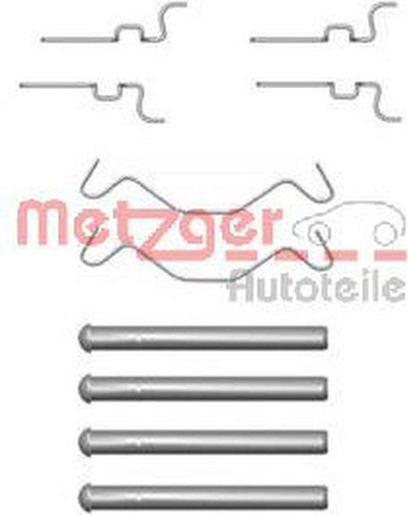 10x METZGER 109-1683 Zubehörsatz Scheibenbremsbelag Hinten Produktbild 