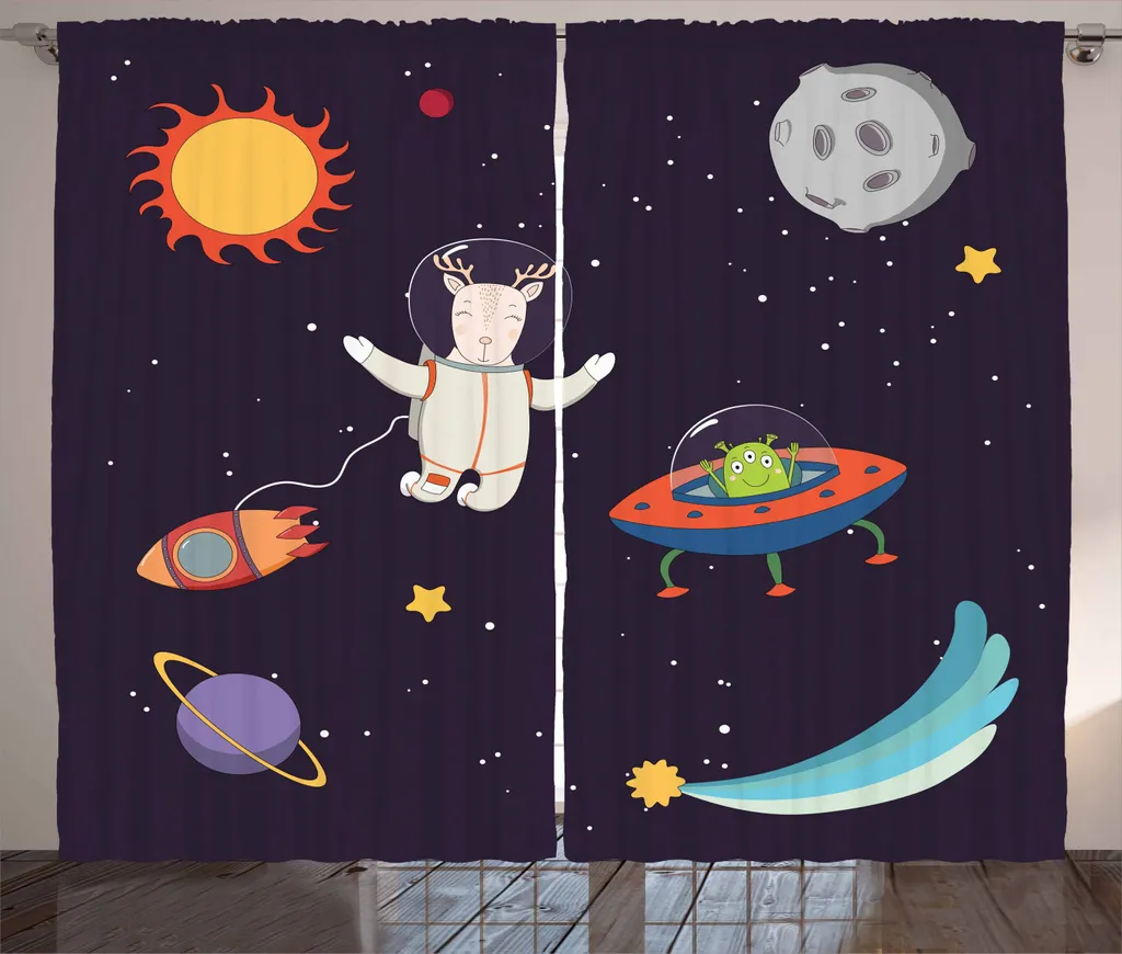 Tenda ABAKUHAUS Astronaut Deer 280x225 cm - Arredo Soggiorno Rustico