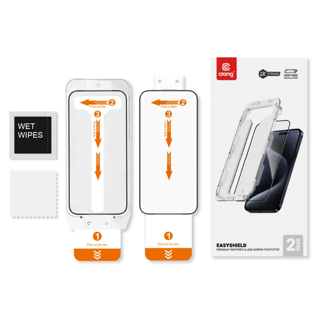 Ueebai Proteggi Schermo In Vetro Temperato Per IPhone – 2 Pezzi, Copertura Completa, 9H, Trasparente