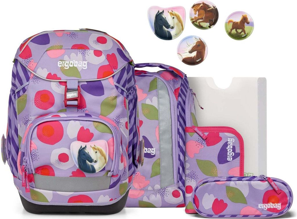 Ergobag Pack BlütenzauBär Schulrucksack Set 6tlg.