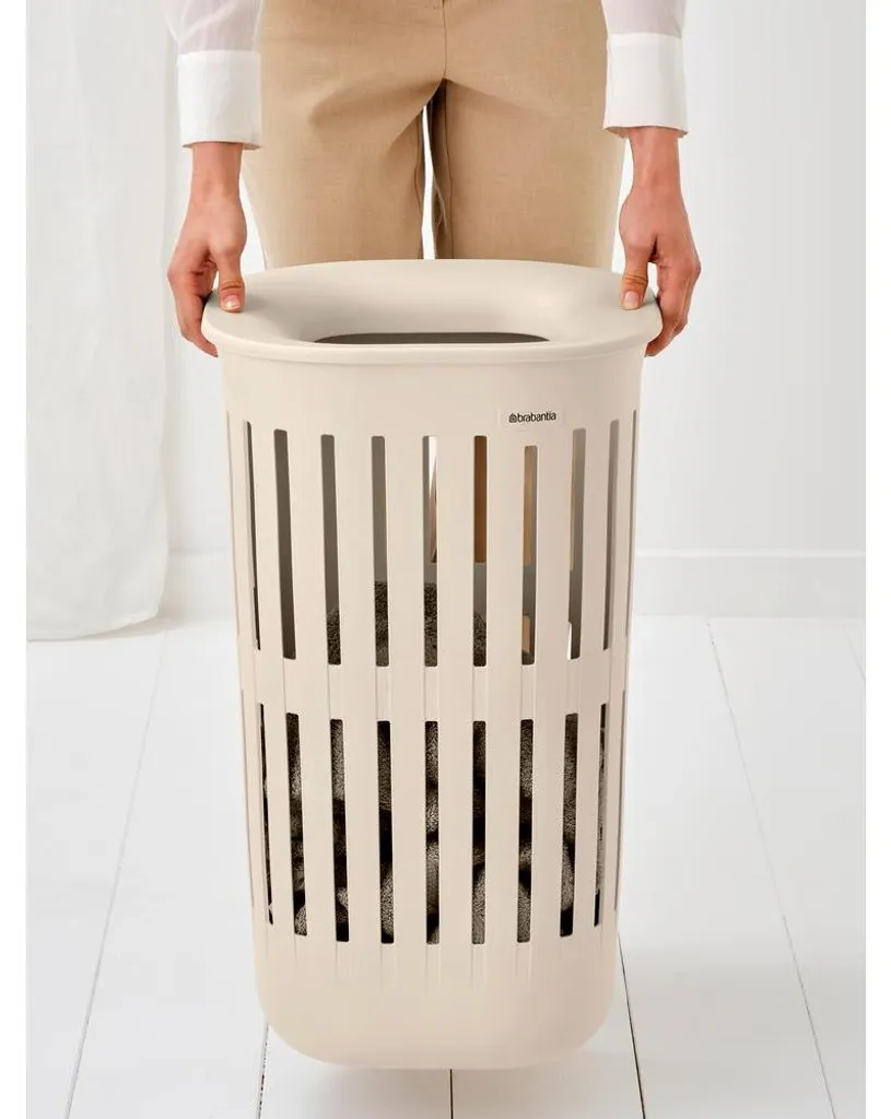 Panier à linge 55L Brabantia Collect-It beige clair : design et aéré - 3