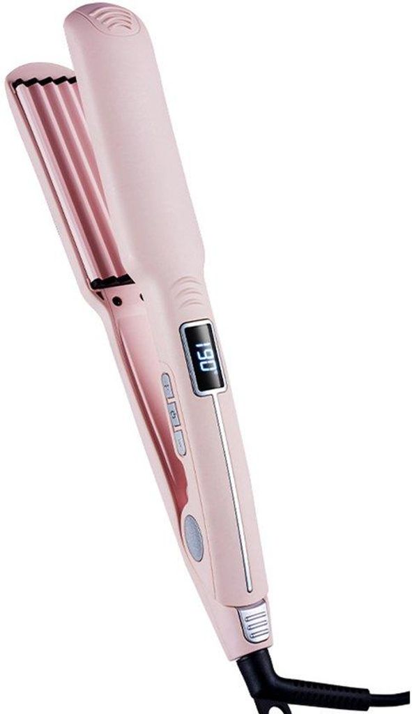 Maïs Haarstyler mit LCD Bildschirm - Automatische Abschaltung - Beschutzte Kanten - Für lockiges Haar - Temperaturregulierung 100-230°C