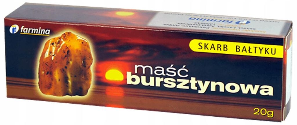 Maść bursztynowa Farmina rozgrzewająca rozluźniająca stany reumatyczne 20g