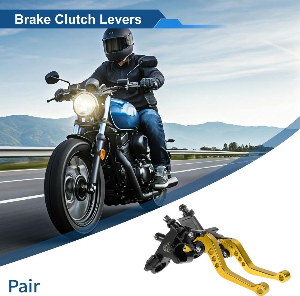 Kurz Brems- und Kupplungshebel für Honda für Kawasaki für Suzuki für Yamaha Verstellbare Motorradlenker Bremshebel Aluminiumlegierung Solide Go...