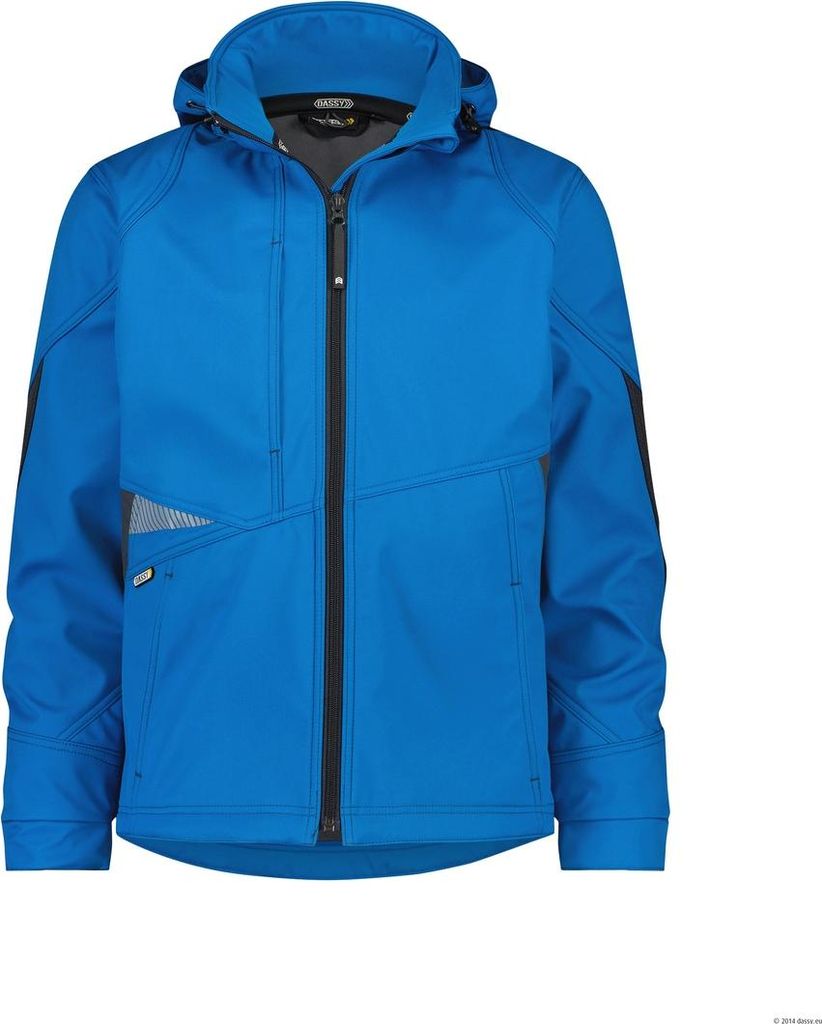 DASSY Softshelljacke GRAVITY Gr. 4XL blau/anthrazit Produktbild 