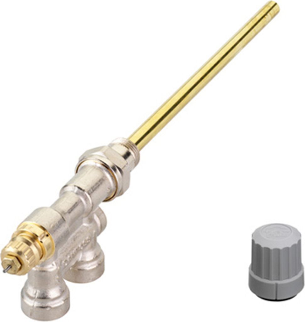 Danfoss Lanzenventil Radiatorverschraubung 15/6T Rp 1/2, seitlicher Anschluss 013G3270