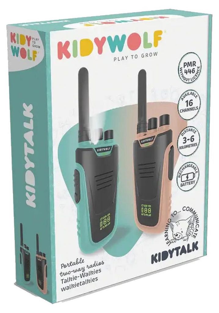 Kidywolf kidytalk - walkie talkie beige ciano Immagine del prodotto 