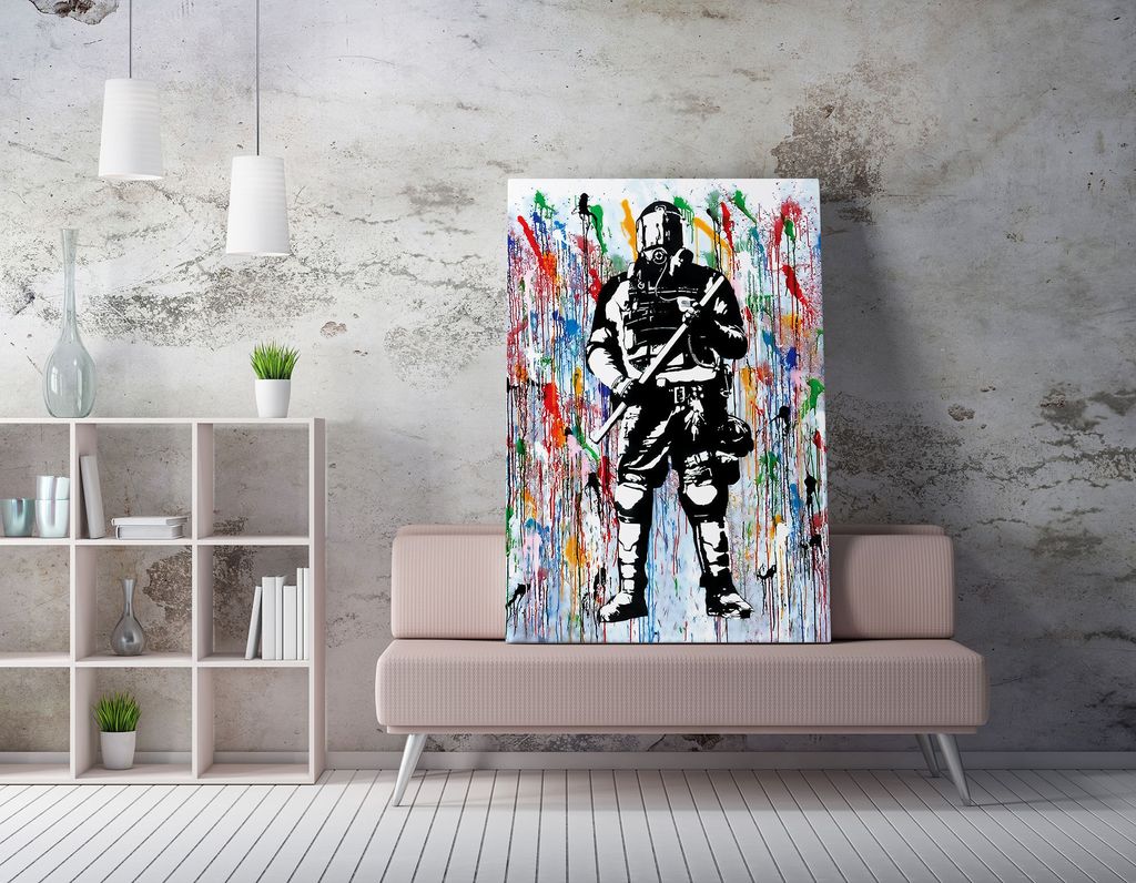 Wallity, WY131- BRS1247, Bunt, Leinwandbilder, 50 x 70 cm, 50% Baumwolle / 50% Polyester