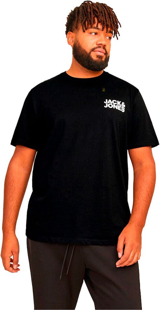 Jack & Jones Corp Logo Plus Size Kurzarm-t-shirt Schwarz 6XL Mann Schwarz 6XL