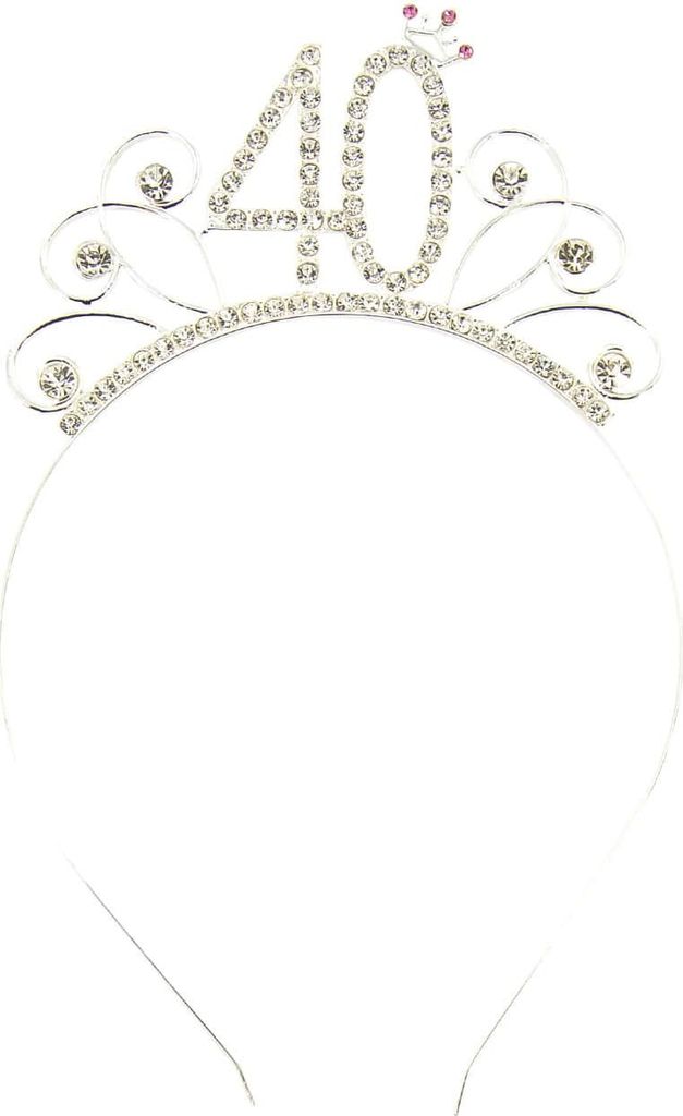 Oblique Unique Haarreifen Zahl 40 mit Diamanten + Krone Produktbild 