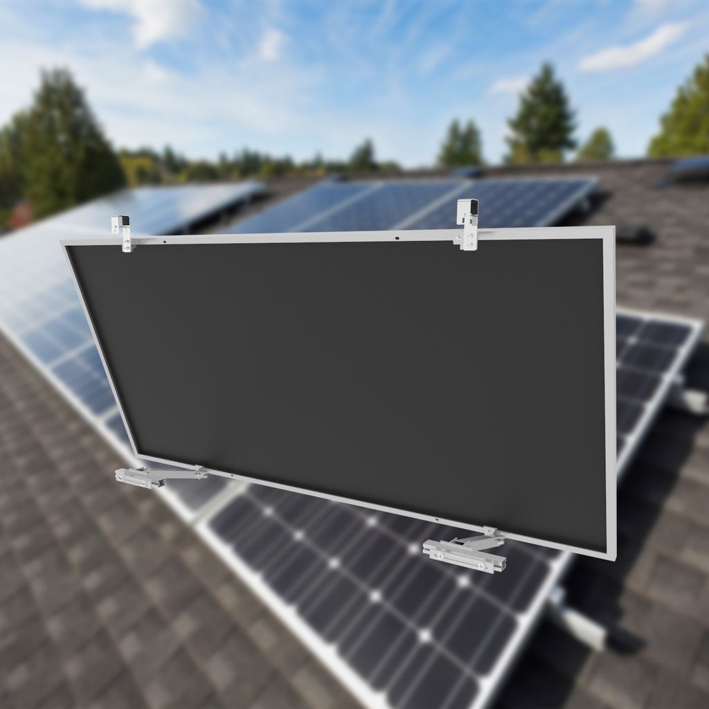 Für 2 Solarmodule Premium Montageset Balkongelände Produktbild 