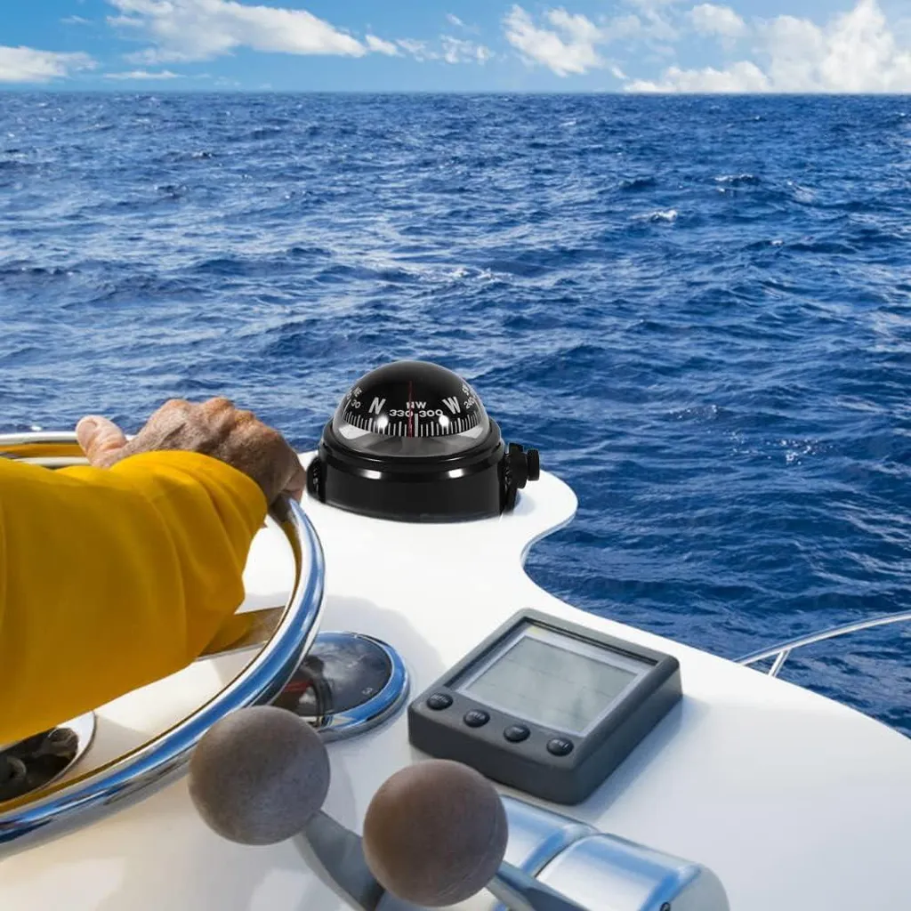 Compas de navigation réglable - Noir - Éclairage nuit intégré - 2