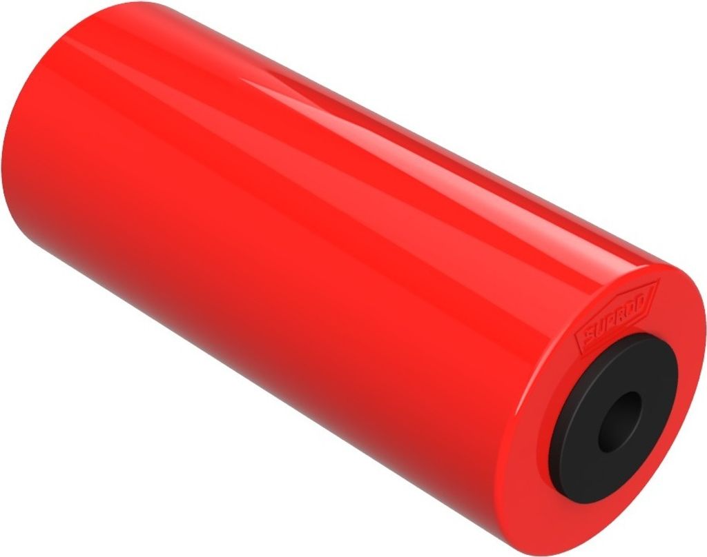 Polyurethan Seitenrolle Sliprolle Kielrolle PolyurethanSUPROD, 198 mm, rot