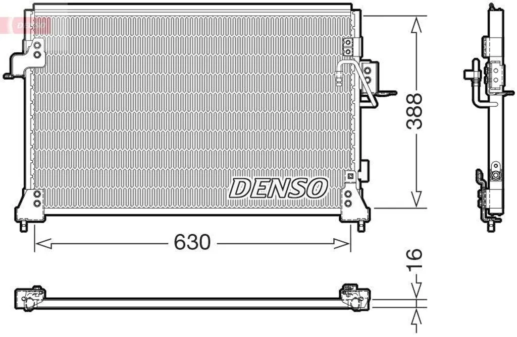 Condenseur de climatisation DENSO DCN14005 pour LAND ROVER Discovery II