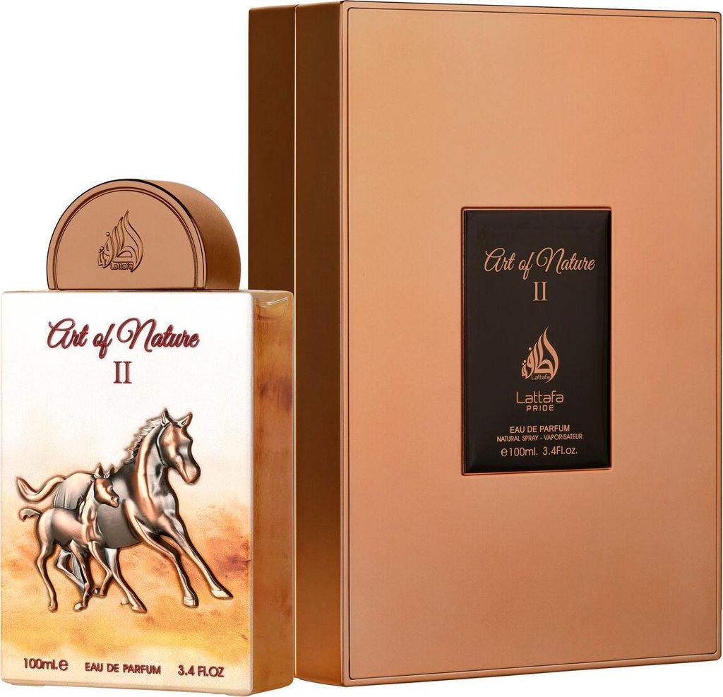 A perfume bottle and its box are displayed against a white background.