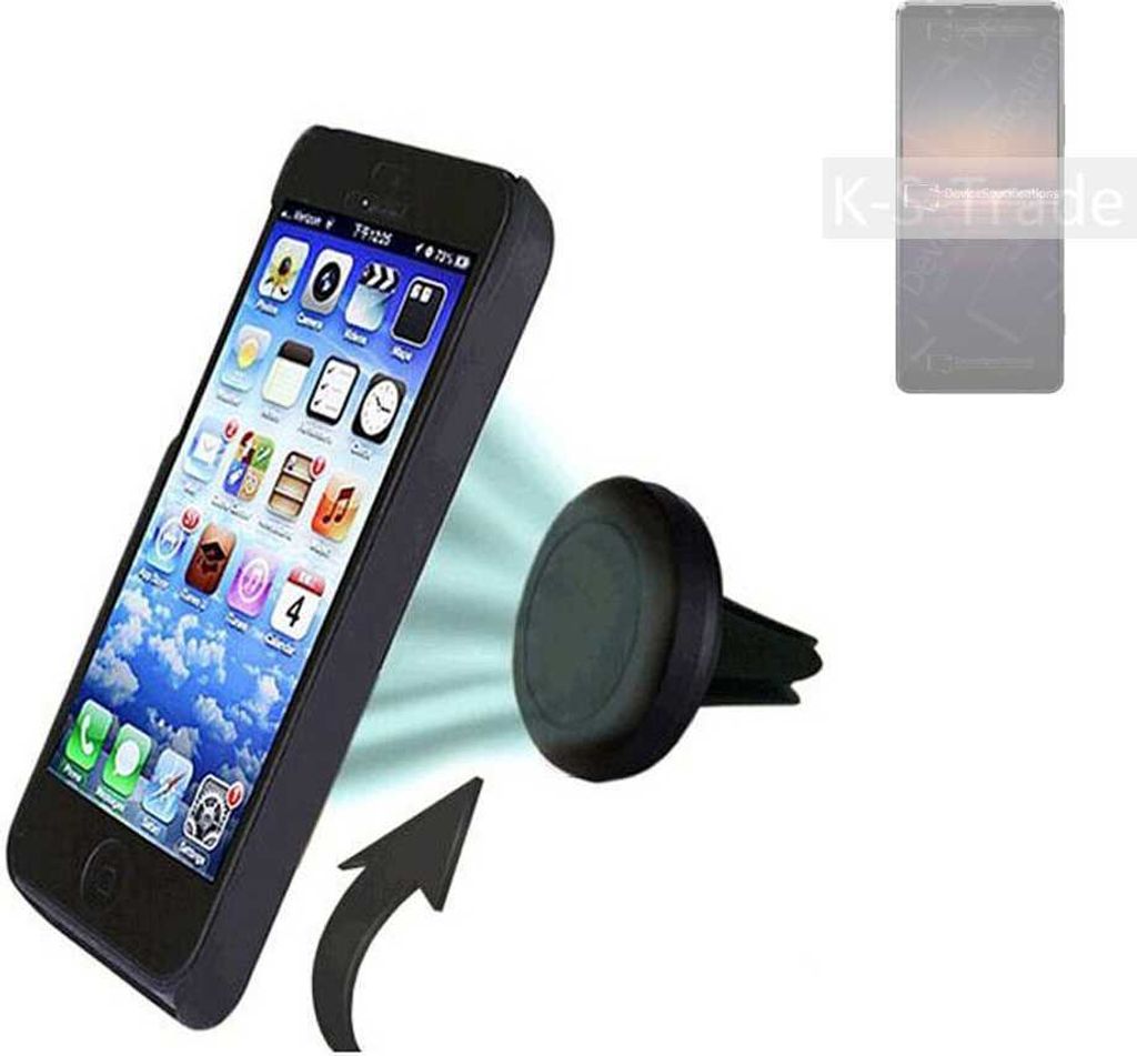 K-S-Trade Kompatibel mit Sony Xperia 1 II Auto Handy Halterung KFZ Halter Lüftungsgitterhalterung Air Vent mount Smartphone Halter