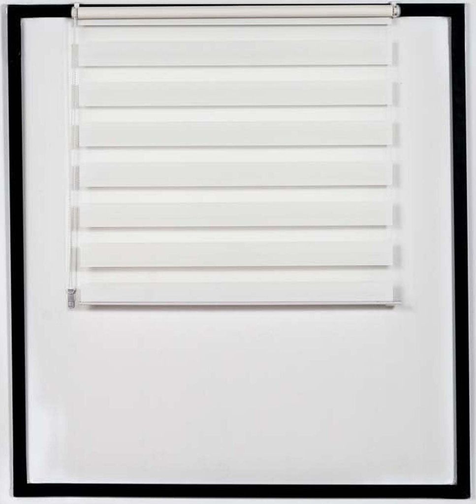 CLP Doppelrollo mit Klemmfix Fixierung ohne Bohren,grau 65x150 cm