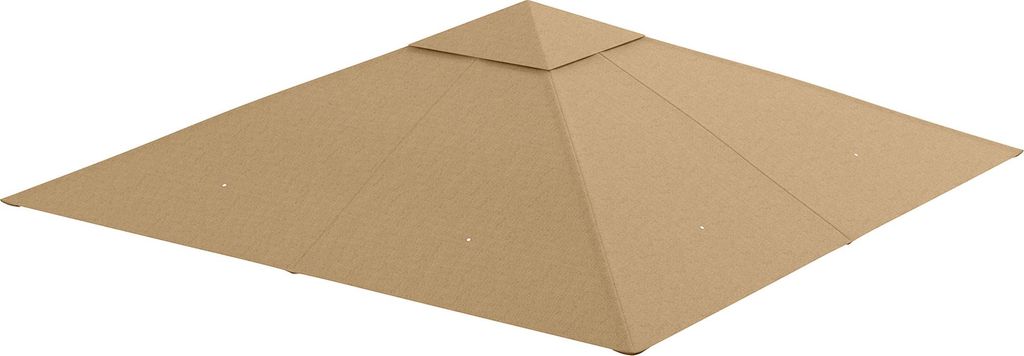 Pavillondach Ersatzdach fš¹r Pavillon 2,98 x 2,95 m Sonnenschutz Polyester Beige, wetterfest & UV-best?ndig