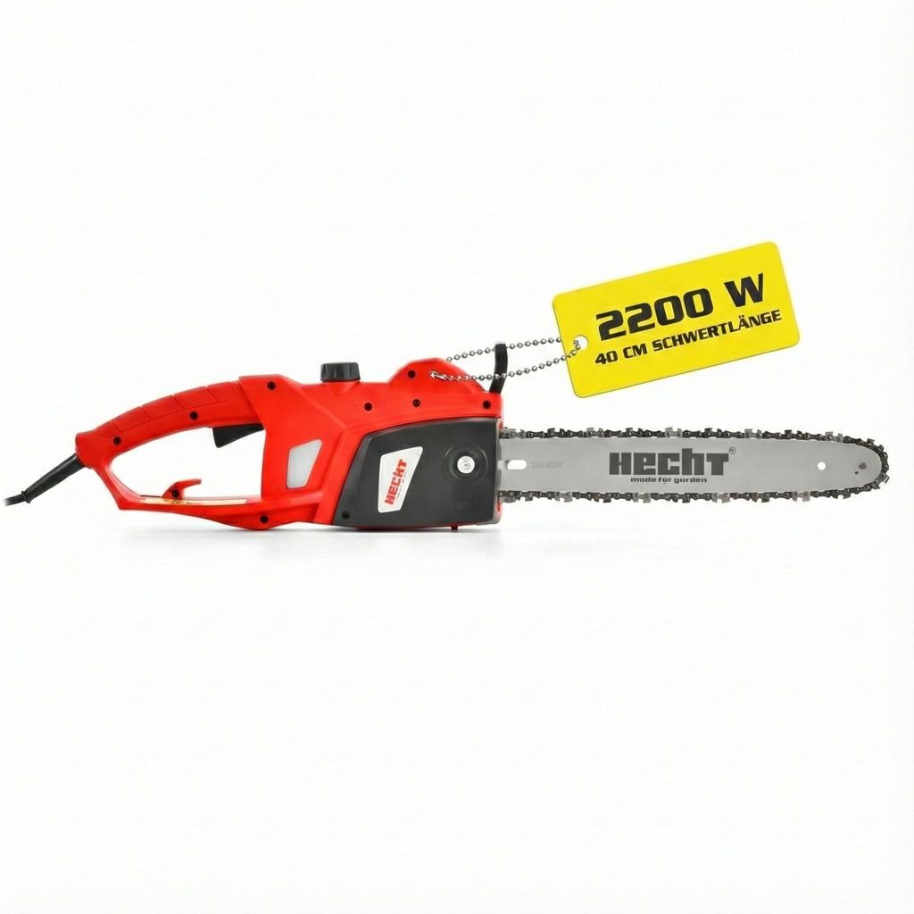 Kettensäge Motorsäge Elektro HECHT 2039 | 2200 W / 230 V | 40 cm Schwertlänge | 13,5 m/s | 4,2 kg