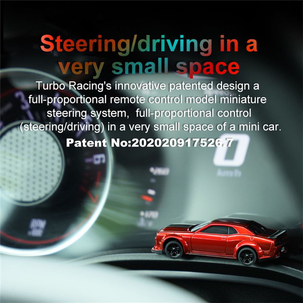 Turbo Racing C75 RTR 1/76 2,4G RWD Mini RC Auto LED Licht Produktbild 9