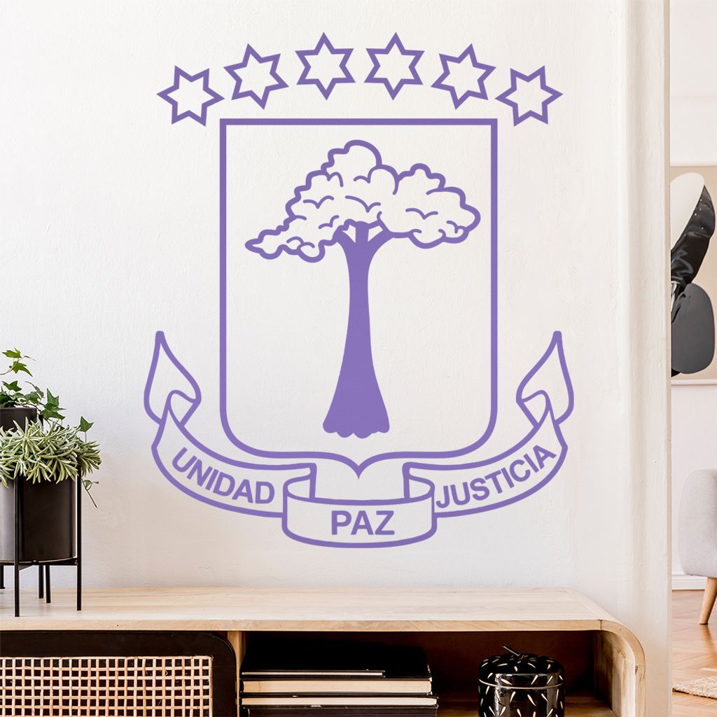Äquatorialguinea Wandtattoo Wandaufkleber Wall Sticker - Dekoration, Küche, Wohnzimmer, Schlafzimmer, Badezimmer