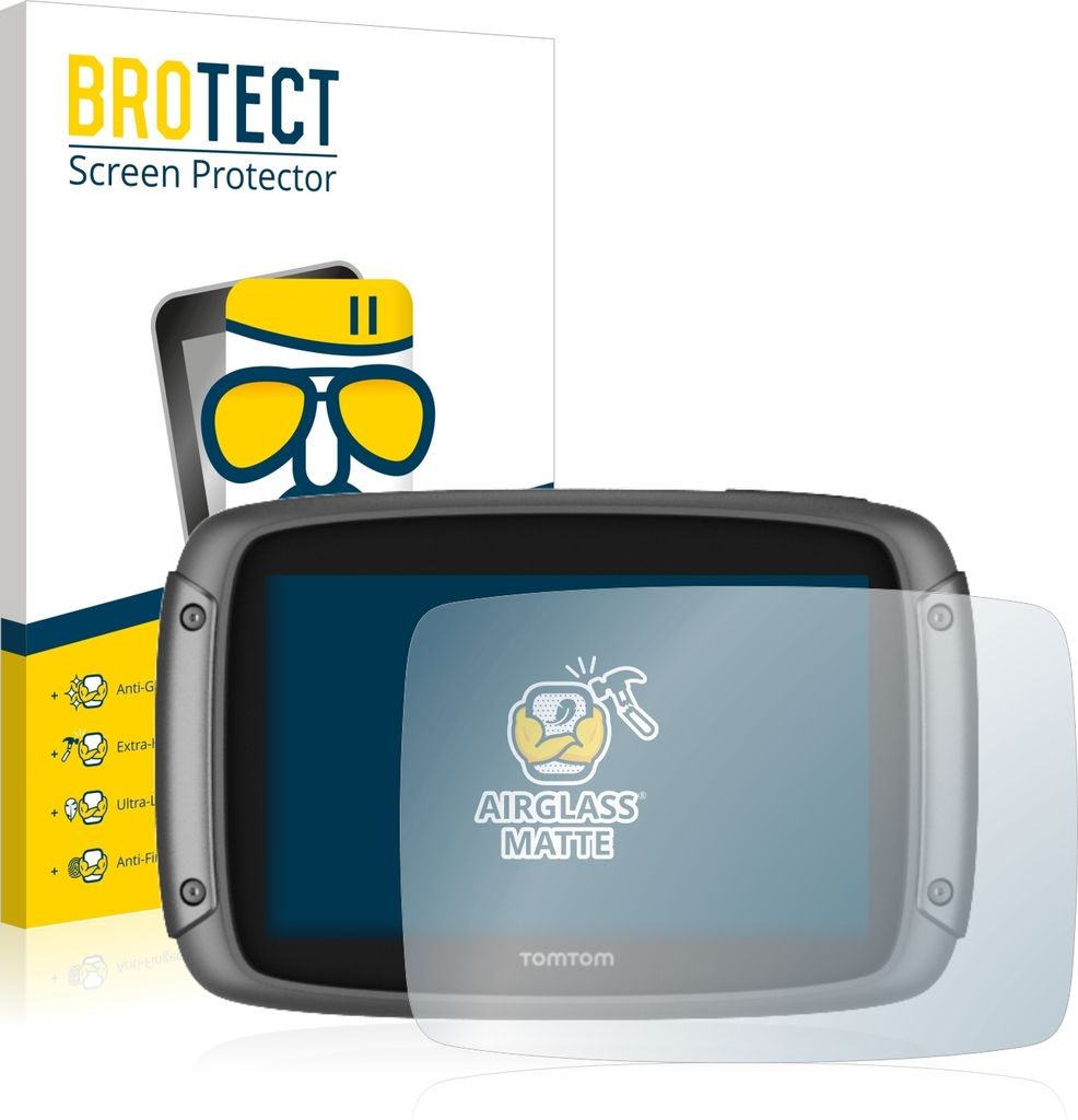 BROTECT Entspiegelungs Schutzglas für TomTom Rider 500 Schutzfolie Panzer Folie Glas Display Schutz matt