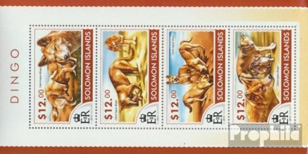 Briefmarken Salomoninseln 2015 Mi 3167-3170 Kleinbogen (kompl. Ausg.) postfrisch Dingos