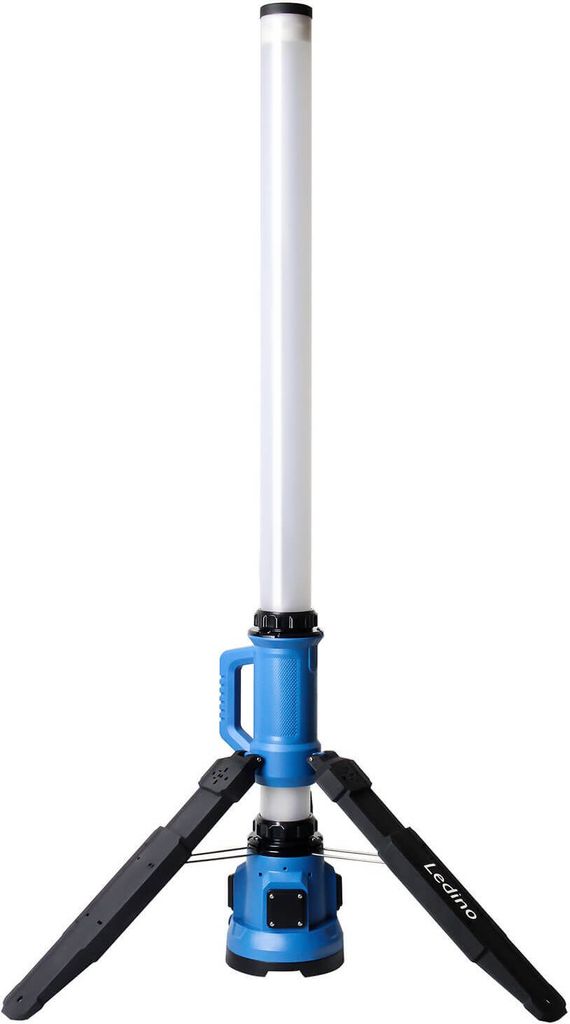 Ledino LED-Strahlersäule 60W Arbeitsleuchte Rath H60, 5400lm, Akku + 230V für Bau, Renovierung tageslichtweiss