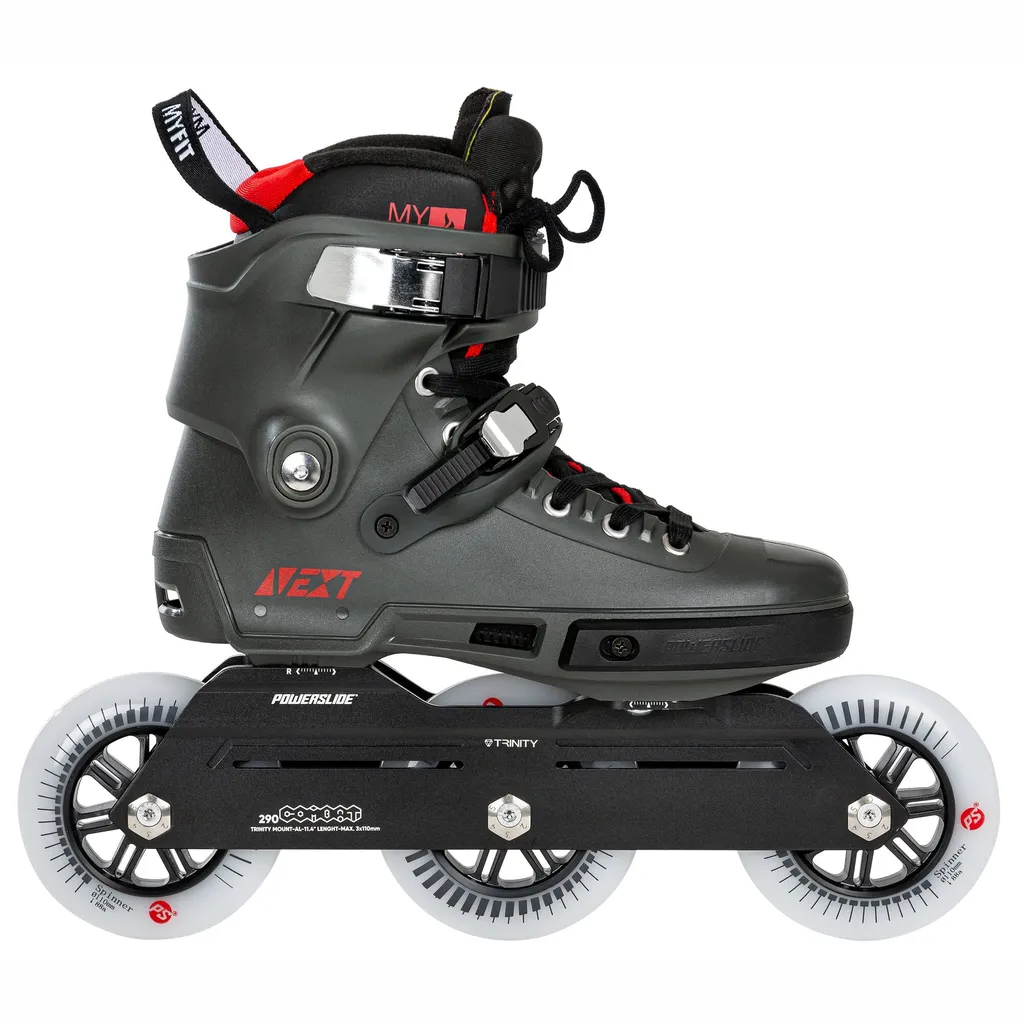 Powerslide Next Charcoal 110 avec fixation Trinity Gris, pointure 38-39 - 2