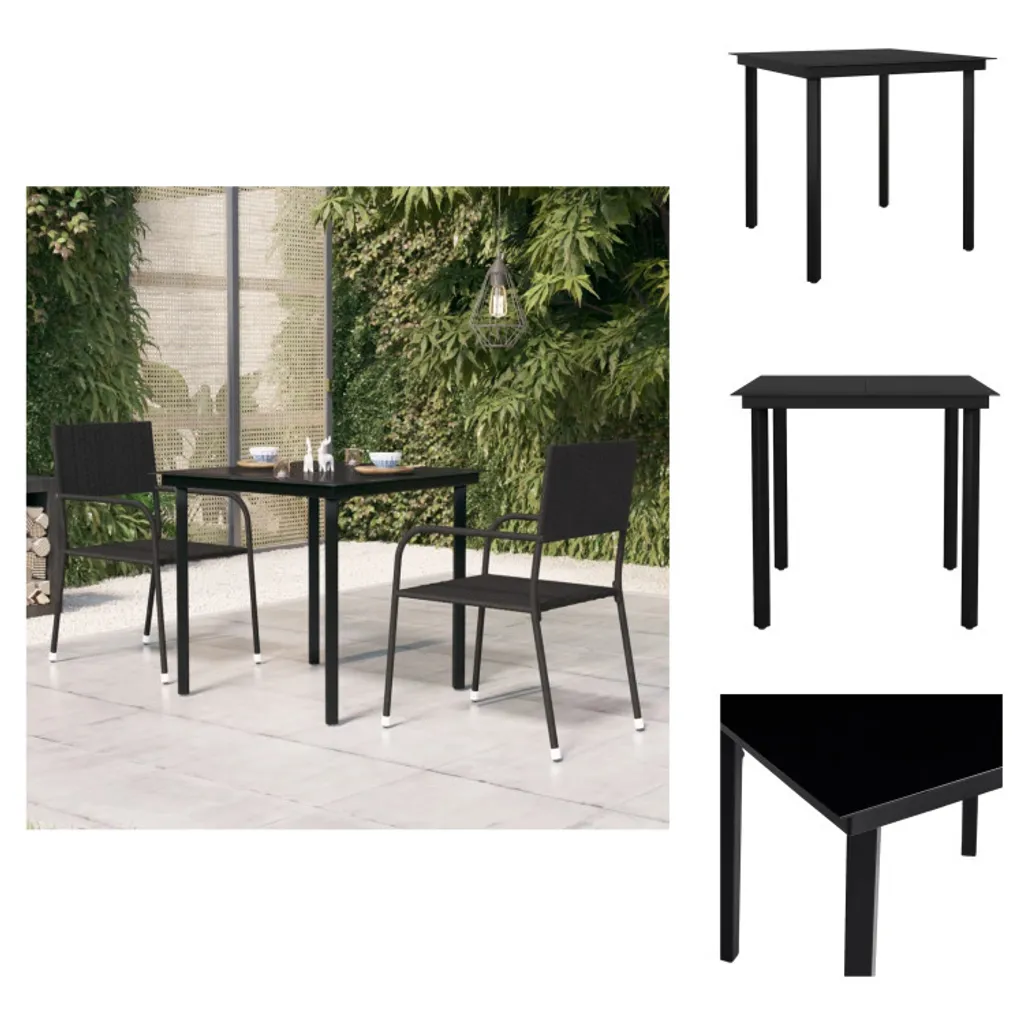 Recensione Tavolo Giardino vidaXL 80x80 Acciaio Vetro Nero