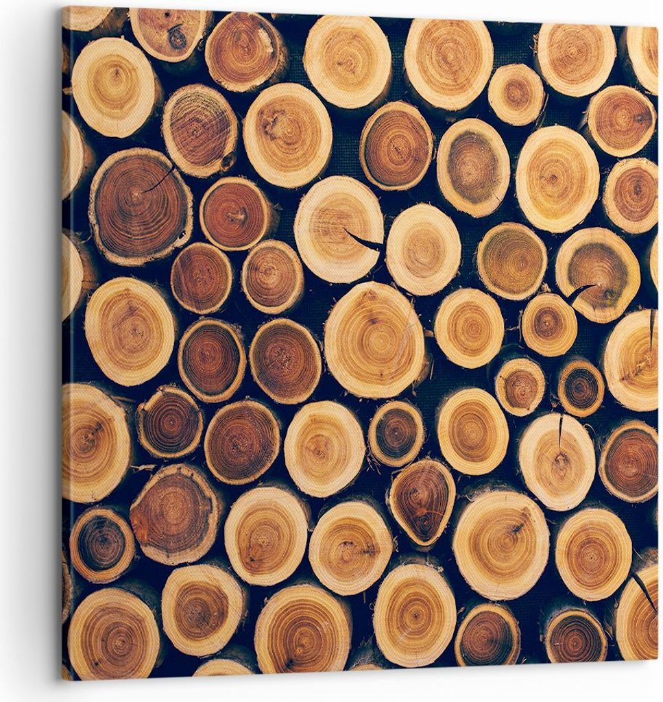 Bild auf Leinwand - Leinwandbild - Knoten Baum Stamm - 60x60cm - Wand Bild - Wanddeko - Wandbilder - Leinwanddruck - Bilder - Kunstdruck - Wanddeko...
