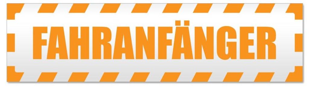 Kiwistar - Autoaufkleber - Orange - 20 x 5,3 cm - Fahranfänger gestreift - Hinweis Aufkleber Sticker für Auto, Kfz, Fahrrad, PKW, LKW