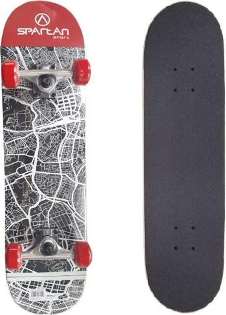 Skateboard SPARTAN Jeunes - Érable Russe 8 Plis - 78x20 cm Max 100kg