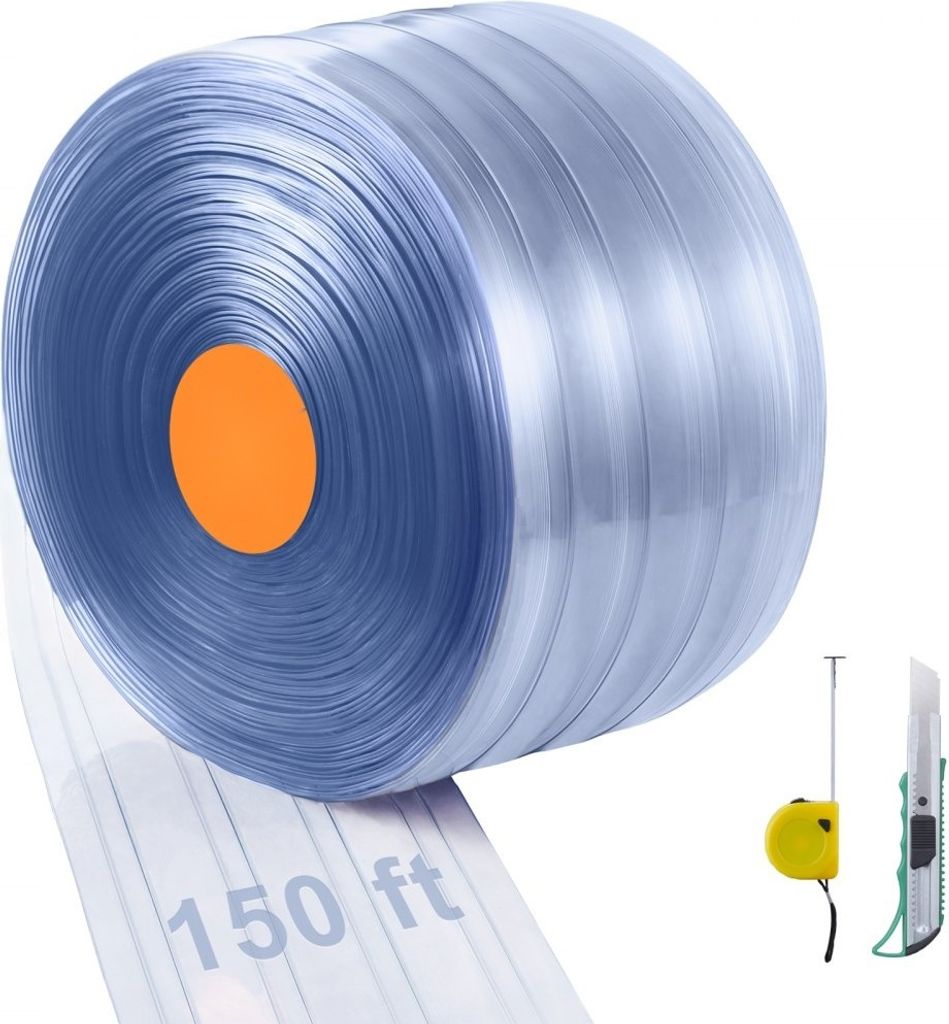 Streifenvorhang PVC 4572x20 cm - Lamellenvorhang 2 mm Meterware - Flexibel und strapazierfähig - Ideal für Wohnräume und Büros